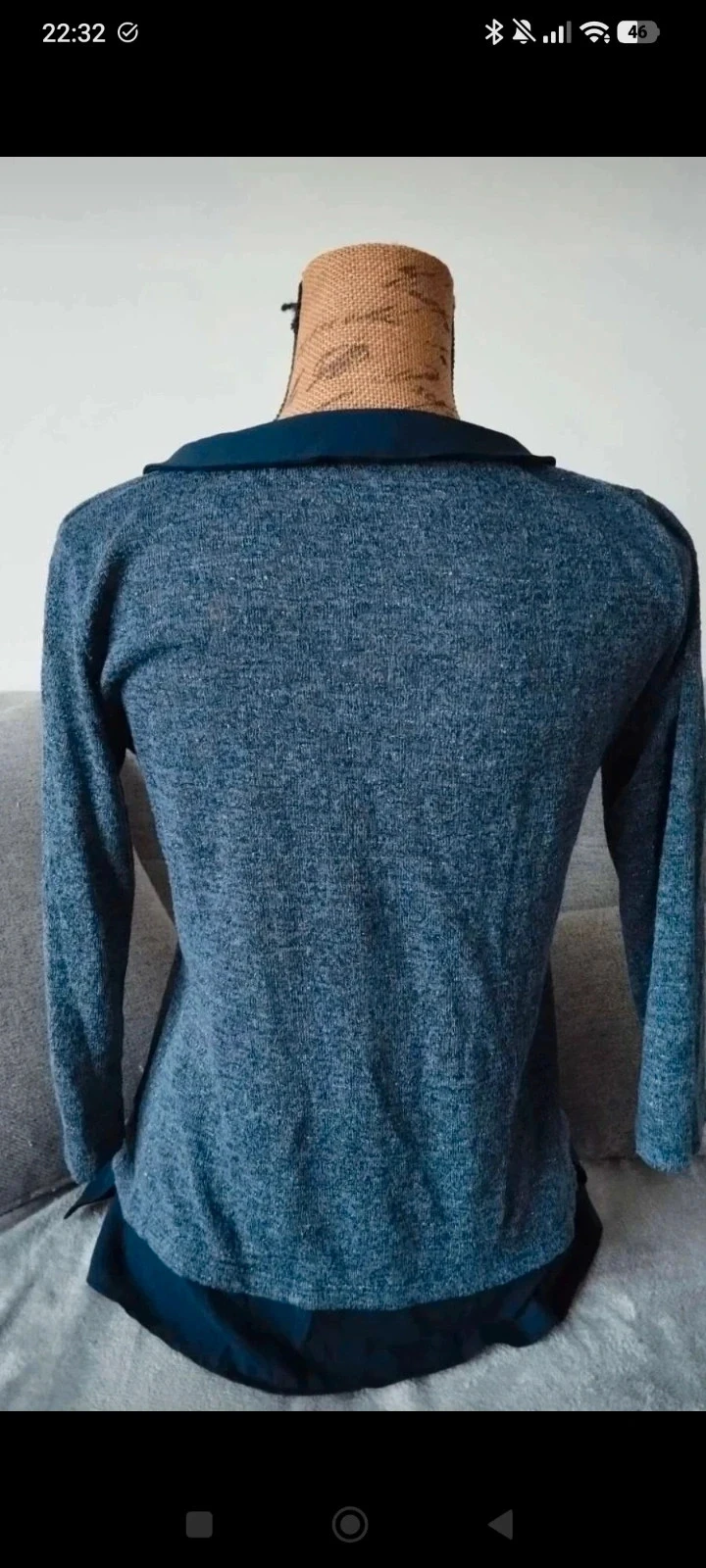 Glanzende fijne trui Armand Thiery blauw met Claudine-hals – Maat M (zie maten) – photo 7